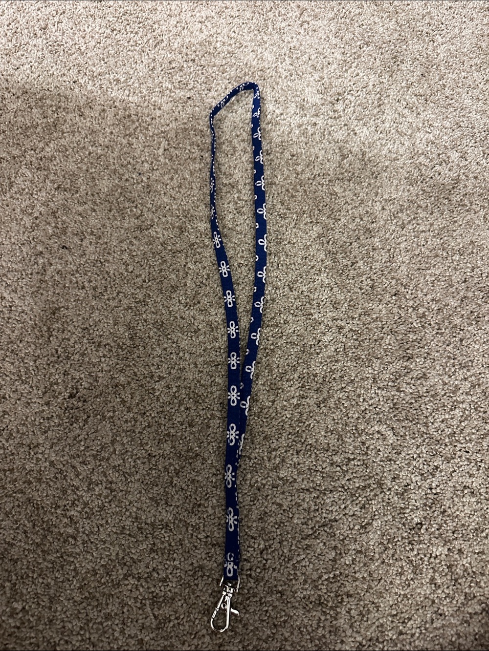 Vera Bradley University of Kentucky Pattern Blue Lanyard with Silver Clip